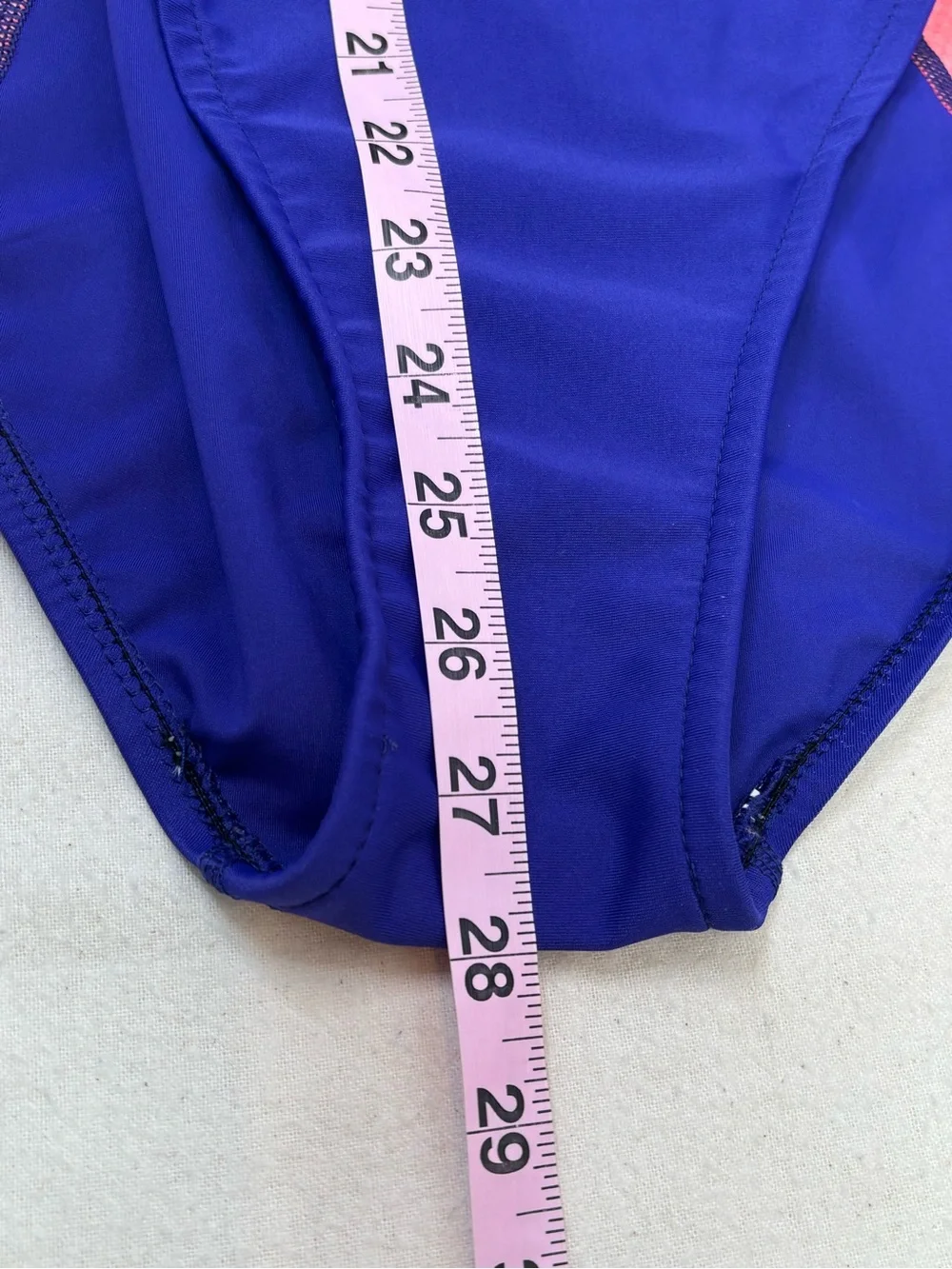 Adidas Women’s Size 34 Inspiration One Piece Swimsuit Purple & Neon Orange Used